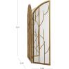 imageDeco 79 Metal Tree Arched 3 Panel Fireplace Screen with Branch Inspired Design 25quot x 12quot x 31quot Gold