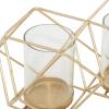 imageDeco 79 Modern Metal Solid Candle Holder 15quot x 5quot x 5quot Gold15L x 5W x 5H