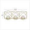 imageDeco 79 Modern Metal Solid Candle Holder 15quot x 5quot x 5quot Gold15L x 5W x 5H