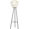 imageDeco 79 White Metal Natural Lantern 40 x 11 x 11 Inches