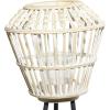 imageDeco 79 White Metal Natural Lantern 40 x 11 x 11 Inches