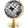 imageDeco 79 Aluminum Metal Open Framed World Globe with Wire Exterior and Gold Base 8quot x 8quot x 13quot Black8 x 8 x 13
