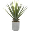 imageDeco 79 Faux Foliage Agave Artificial Plant with Realistic Leaves and Gray Ceramic Pot 27quot x 27quot x 38quot Green