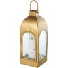 imageDeco 79 Metal Indoor Outdoor Candle Lantern Arched Lantern Candle Holder with Top Handle Lantern 6quot x 6quot x 18quot Gold
