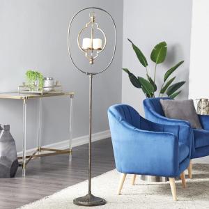 imageDeco 79 Bronze Iron Modern Candle Holder Lantern 66x16x11