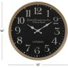 imageDeco 79 Metal Decorative Wall Clock Wall Clock for Home Wall Clock for Room 16quot x 3quot x 16quot BlackBlack