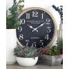 imageDeco 79 Metal Decorative Wall Clock Wall Clock for Home Wall Clock for Room 16quot x 3quot x 16quot BlackBlack