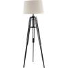 imageDeco 79 Wood Room Floor Lamp Tripod Standing Tall Lamp with Cream Linen Shade Tall Lamp 21quot x 21quot x 62quot Black62