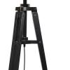imageDeco 79 Wood Room Floor Lamp Tripod Standing Tall Lamp with Cream Linen Shade Tall Lamp 21quot x 21quot x 62quot Black62