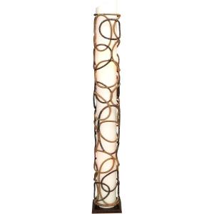 imageDeco 79 Dried Plant Room Floor Lamp Standing Tall Lamp with Decorated Orange Lamp Shades Tall Lamp 21quot x 9quot x 72quot Brown67Inch by 10Inch