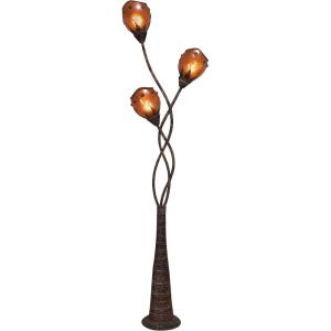imageDeco 79 Dried Plant Room Floor Lamp Standing Tall Lamp with Decorated Orange Lamp Shades Tall Lamp 21quot x 9quot x 72quot Brown70Inch by 18Inch