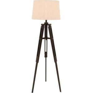 imageDeco 79 Wood Room Floor Lamp Tripod Standing Tall Lamp with Cream Linen Shade Tall Lamp 21quot x 21quot x 62quot Black62