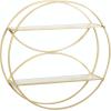 imageCosmoLiving by Cosmopolitan Metal Round 2 Shelf Wall Shelf 30quot x 6quot x 18quot GoldGold