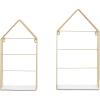 imageCosmoLiving by Cosmopolitan Metal Round 2 Shelf Wall Shelf 30quot x 6quot x 18quot GoldGold