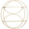 imageCosmoLiving by Cosmopolitan Metal Round 2 Shelf Wall Shelf 30quot x 6quot x 18quot GoldGold