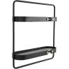imageCosmoLiving by Cosmopolitan Metal Round 2 Shelf Wall Shelf 30quot x 6quot x 18quot GoldBlack