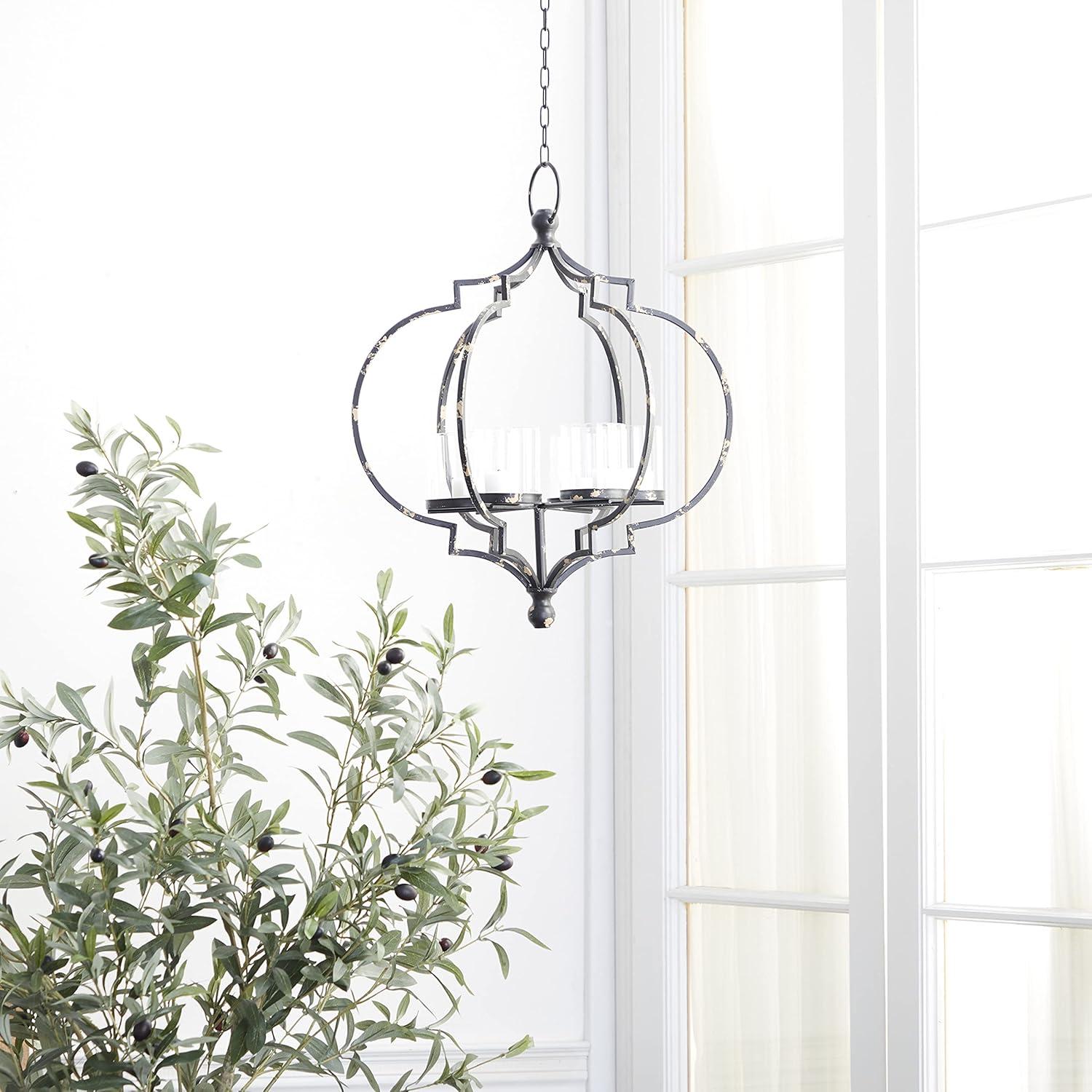 imageDeco 79 Metal Hanging Candelabra 17quot x 17quot x 19quot BlackBlack