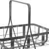 imageDeco 79 Metal Decorative and Functional Storage Basket Wire Grid Basket Organizer with Wheels and Handles Set of 2 Basket for Storage 25quot 22quotH BlackGrey