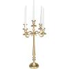imageDeco 79 Aluminum Metal Scroll Tall Candelabra 10quot x 10quot x 24quot SilverGold
