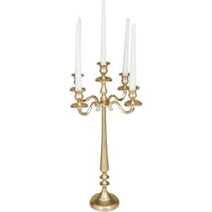 imageDeco 79 Aluminum Metal Scroll Tall Candelabra 10quot x 10quot x 24quot SilverGold