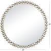 imageCosmoLiving by Cosmopolitan Metal Room Wall Mirror Entryway Mirror with Bead Detailing Wall Mounted Mirror 36quot x 1quot x 36quot SilverSilver
