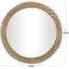 imageCosmoLiving by Cosmopolitan Metal Room Wall Mirror Entryway Mirror with Beaded Detailing Wall Mounted Mirror 32quot x 1quot x 32quot Brass