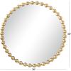 imageCosmoLiving by Cosmopolitan Metal Room Wall Mirror Entryway Mirror with Beaded Detailing Wall Mounted Mirror 36quot x 2quot x 36quot Gold