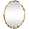 imageCosmoLiving by Cosmopolitan Metal Room Wall Mirror Entryway Mirror with Beaded Detailing Wall Mounted Mirror 36quot x 2quot x 36quot Gold