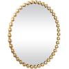 imageCosmoLiving by Cosmopolitan Metal Room Wall Mirror Entryway Mirror with Beaded Detailing Wall Mounted Mirror 36quot x 2quot x 36quot Gold