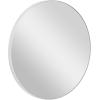 imageDeco 79 Contemporary Wood Round Wall Mirror 30quot x 1quot x 30quot White