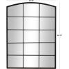 imageDeco 79 Metal Room Wall Mirror Arched Window Pane Inspired Entryway Mirror with Black Frame Wall Mounted Mirror 30quot x 1quot x 40quot Black