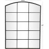 imageDeco 79 Metal Room Wall Mirror Arched Window Pane Inspired Entryway Mirror with Black Frame Wall Mounted Mirror 36quot x 1quot x 48quot Black
