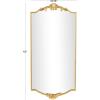 imageDeco 79 Metal Scroll Room Wall Mirror Layered Frame Entryway Mirror with Floral Accents Wall Mounted Mirror 37quot x 1quot x 36quot Gold198L x 14W
