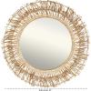 imageDeco 79 Metal Starburst Room Wall Mirror Layered Entryway Mirror with Wire Starburst Rays Wall Mounted Mirror 35quot x 6quot x 35quot GoldBrown