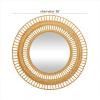 imageDeco 79 Metal Starburst Room Wall Mirror Layered Entryway Mirror with Wire Starburst Rays Wall Mounted Mirror 35quot x 6quot x 35quot GoldBrown