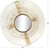 imageDeco 79 Metal Starburst Room Wall Mirror Layered Entryway Mirror with Wire Starburst Rays Wall Mounted Mirror 35quot x 6quot x 35quot GoldGold