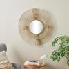 imageDeco 79 Metal Starburst Room Wall Mirror Layered Entryway Mirror with Wire Starburst Rays Wall Mounted Mirror 35quot x 6quot x 35quot GoldGold