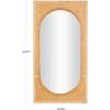 imageDeco 79 Rattan Room Wall Mirror Entryway Mirror with Oval Center Wall Mounted Mirror 22quot x 1quot x 42quot Brown