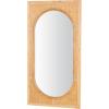 imageDeco 79 Rattan Room Wall Mirror Entryway Mirror with Oval Center Wall Mounted Mirror 22quot x 1quot x 42quot Brown