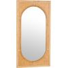 imageDeco 79 Rattan Room Wall Mirror Entryway Mirror with Oval Center Wall Mounted Mirror 22quot x 1quot x 42quot Brown