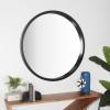 imageDeco 79 Wooden Room Wall Mirror Entryway Mirror with Thin Frame Wall Mounted Mirror 18quot x 1quot x 36quot GoldBlack
