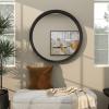 imageDeco 79 Wooden Room Wall Mirror Entryway Mirror with Thin Frame Wall Mounted Mirror 18quot x 1quot x 36quot GoldBlack