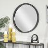 imageDeco 79 Wooden Room Wall Mirror Entryway Mirror with Thin Frame Wall Mounted Mirror 18quot x 1quot x 36quot GoldBlack