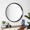 imageDeco 79 Wooden Room Wall Mirror Entryway Mirror with Thin Frame Wall Mounted Mirror 18quot x 1quot x 36quot GoldBlack