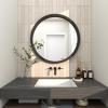 imageDeco 79 Wooden Room Wall Mirror Entryway Mirror with Thin Frame Wall Mounted Mirror 18quot x 1quot x 36quot GoldBlack