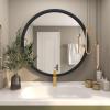 imageDeco 79 Wooden Room Wall Mirror Entryway Mirror with Thin Frame Wall Mounted Mirror 18quot x 1quot x 36quot GoldBlack