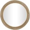 imageCosmoLiving by Cosmopolitan Metal Room Wall Mirror Entryway Mirror with Beaded Detailing Wall Mounted Mirror 32quot x 1quot x 32quot Brass