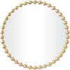 imageCosmoLiving by Cosmopolitan Metal Room Wall Mirror Entryway Mirror with Beaded Detailing Wall Mounted Mirror 36quot x 2quot x 36quot Gold