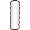 imageDeco 79 Wood Handmade Room Wall Mirror Wavy Entryway Mirror Wall Mounted Mirror 16quot x 1quot x 47quot Dark BrownDark Brown