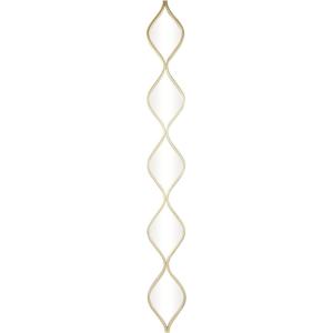 imageDeco 79 Metal Room Wall Mirror Slim Stacked 4 Layer Entryway Mirror with Round Pattern Wall Mounted Mirror 8quot x 2quot x 49quot GoldGold